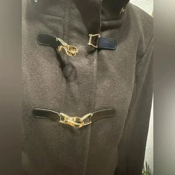 Cece dark green wool blend coat/jacket size 10 - Picture 9 of 16